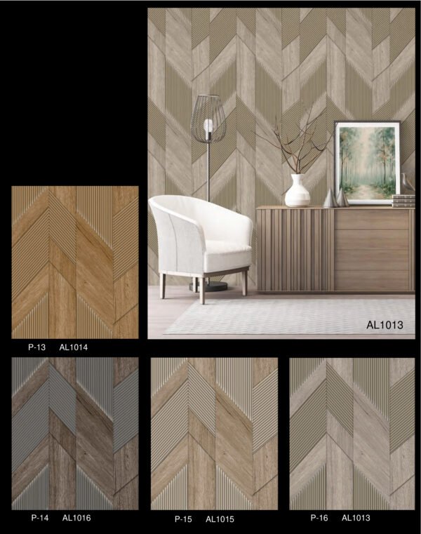 Wooden Geometric Design Wallpaper